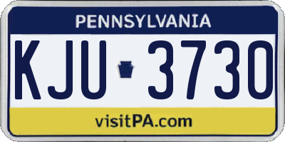 PA license plate KJU3730
