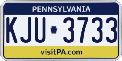 PA license plate KJU3733