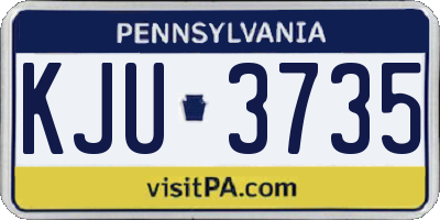PA license plate KJU3735