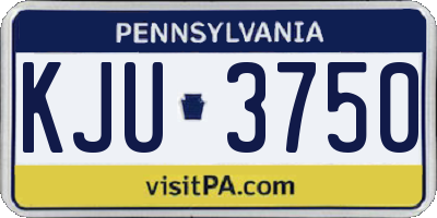 PA license plate KJU3750