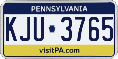 PA license plate KJU3765