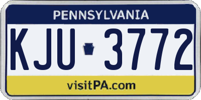 PA license plate KJU3772
