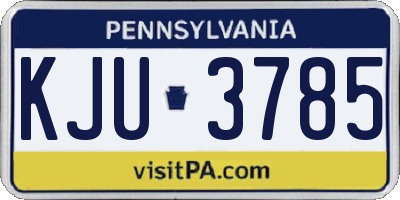 PA license plate KJU3785