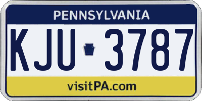 PA license plate KJU3787