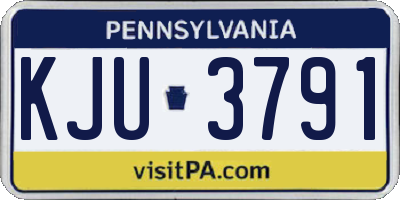 PA license plate KJU3791