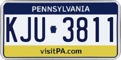 PA license plate KJU3811