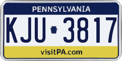 PA license plate KJU3817