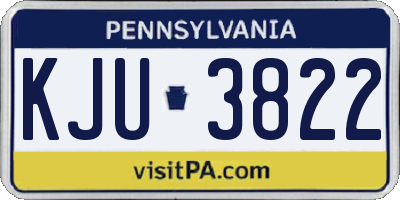 PA license plate KJU3822