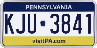 PA license plate KJU3841