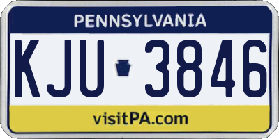 PA license plate KJU3846