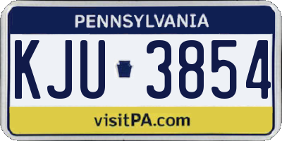 PA license plate KJU3854