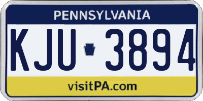 PA license plate KJU3894