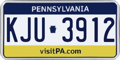 PA license plate KJU3912