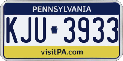 PA license plate KJU3933