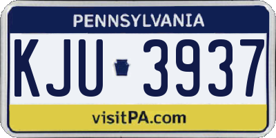 PA license plate KJU3937