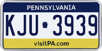 PA license plate KJU3939