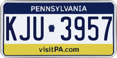 PA license plate KJU3957