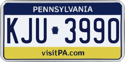 PA license plate KJU3990