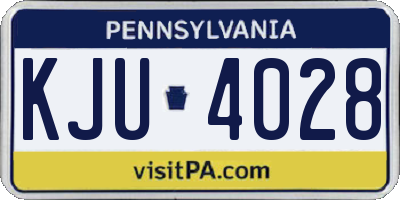 PA license plate KJU4028