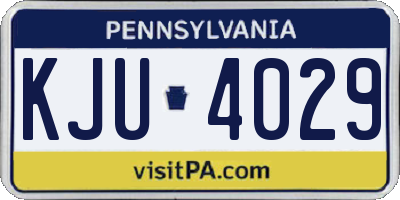 PA license plate KJU4029