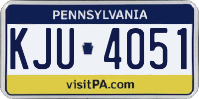 PA license plate KJU4051