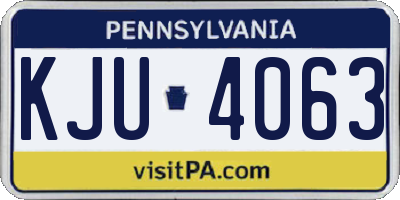PA license plate KJU4063