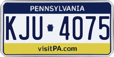 PA license plate KJU4075