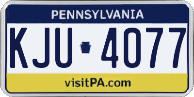 PA license plate KJU4077