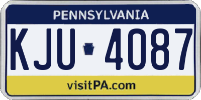 PA license plate KJU4087
