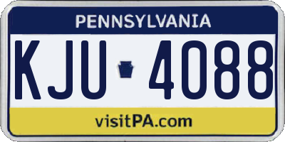 PA license plate KJU4088