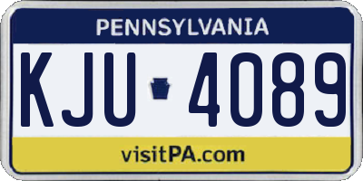 PA license plate KJU4089