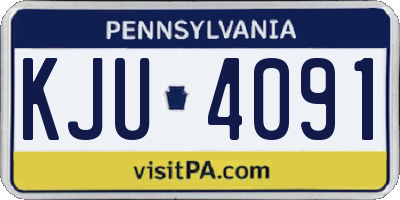 PA license plate KJU4091