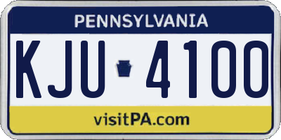 PA license plate KJU4100