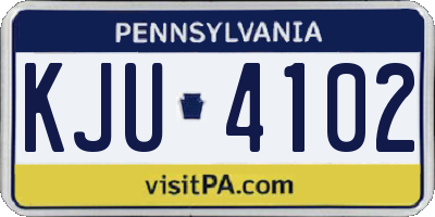 PA license plate KJU4102