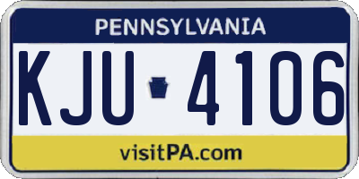 PA license plate KJU4106
