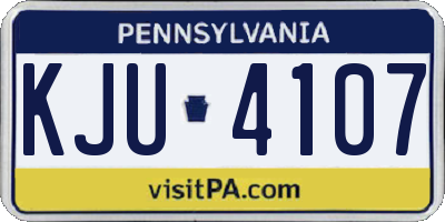 PA license plate KJU4107