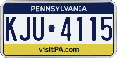 PA license plate KJU4115