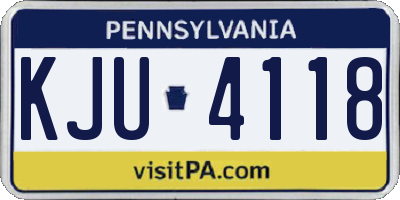 PA license plate KJU4118