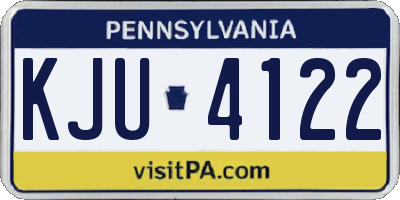 PA license plate KJU4122