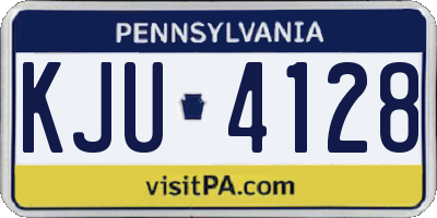 PA license plate KJU4128