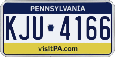 PA license plate KJU4166