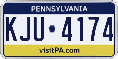 PA license plate KJU4174