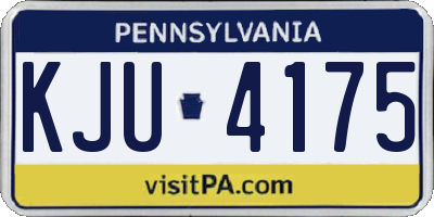 PA license plate KJU4175