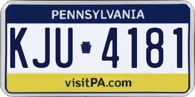 PA license plate KJU4181