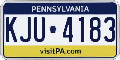 PA license plate KJU4183