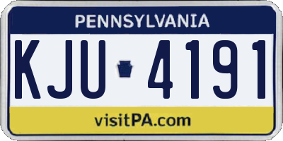 PA license plate KJU4191