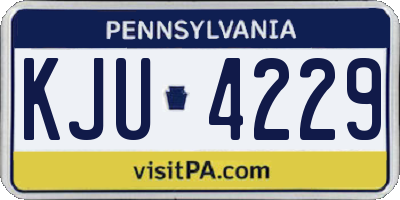 PA license plate KJU4229