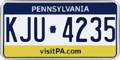 PA license plate KJU4235