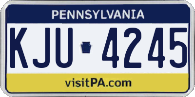 PA license plate KJU4245