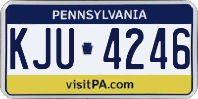 PA license plate KJU4246
